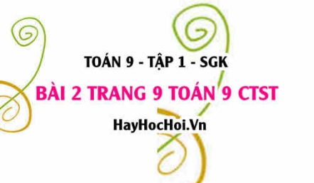 Bài 2 trang 9 Toán 9 tập 1 Chân trời sáng tạo SGK